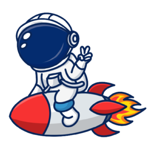 astronauta no foguete